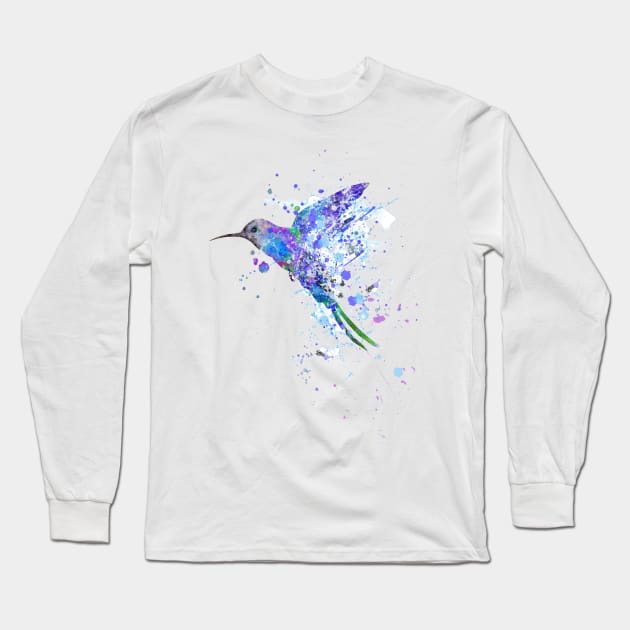 Hummingbird Long Sleeve T-Shirt by RosaliArt